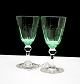 Holmegaard, 
Conrad 
krystalglas fra 
1926. Hvidvin 
lys grøn kumme 
med oliv 
slibning og 
knop på ...
