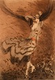 Louis Icart (1888-1950). Radering på papir. "Autumn Swirls". Dateret 1924.Lysmål: 42 x 29 ...