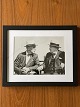 Originalt sort-hvidt vintage foto af Winston Churchill, engelsk premierminister, og Franklin D. ...