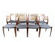 Sæt af 8 
spisestuestole, 
model NO 78, 
designet af N.O 
Møller og 
fremstillet af 
J. L. Møller 
...