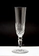 Jacob krystal glas, Holmegaard glasværk 1917-30. Champagnefløjte med slibninger i kumme og på ...
