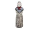 Stor Michael Andersen keramik (Bornholm) figur, dame i kjole.Dekorationsnummer ...