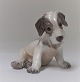 Dahl Jensen. Porcelænsfigur. Ruhåret terrier Model 1008. Højde 9 cm. (1 sortering)