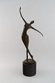 Miguel Fernando Lopez (Milo). Portugisisk skulptør. Modernistisk  kvindeskulptur i massiv bronze ...