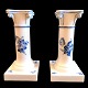 Royal Copenhagen porcelæn,Blå Blomst, flettet;Par lysestager med firkantet fod #8215. 1. ...