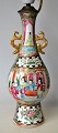 Kinesisk Canton famille rose vase - omgjort til lampe, 19. årh. Polykrom dekoreret med fire ...
