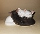 Figur med tre sovende kattekillinger i porcelæn fra Royal Copenhagen. Fremstår i god stand. 1. ...
