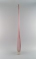 Kolossal Murano vase i lyserødt og materet mundblæst kunstglas. Limited edition 1/400. Italiensk ...