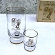 Holmegaard, 
Julens glas, 
1963, Stort 
13,5cm høj, 7cm 
i diameter, 
Lille 6,5cm 
høj, 5cm i 
diameter ...