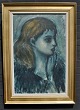 Lønholdt, 
Sigurd V. (1910 
- 2001) 
Danmark: Kvinde 
portræt. Olie 
på lærred. 
Signeret. 76 x 
61 ...