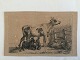 Johannes Vilhelm Zillen (1824-70):En hvilende og en stående ko 1858Radering på ...
