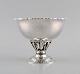 Georg Jensen "Louvre" bowl / compote in sterling silver. Art nouveau style with 
nature