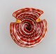 Murano skål i polykromt mundblæst kunstglas. Spiral dekoration. Italiensk design, ...