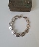 N.E.From 
bracelet in 
sterling silver 
- leaf-shaped 
links 
Stamped: 
N.E.From - 
Sterling - ...