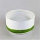 GlasskålHøjde 14 cmDiameter 23 cmHvid med grøn stribeGræsgrøn stribe, salatskål, ...