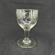 Højde 11 cm.
Diameter på 
kummen 6,4 cm.
Flot vinglas 
fra Holmegaard 
Glasværk.
Glasset ...