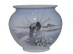 Lyngby porcelæn, oval vase med vinterlandskab.Dekorationsnummer 182/95.1. ...