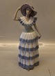 Spansk Tango danser i blåt og lilla 32 cm Nao / Lladro Håndlavet i Spanien Kgl. Porcelæn
