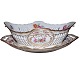 Royal 
Copenhagen Full 
Saxon Flower, 
rare oblong 
fruit bowl with 
matching 
platter.
Decoration ...