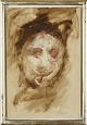 Wiliam Skotte Olsensigneret akvarel på plade. 32,5x22,5cmKøbt i en samling af portrætter ...
