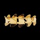 Bent Knudsen; Massiv armbånd i 14 kt. guld #2. Lukkes med skruelås.Stemplet "Denmark Bent K ...