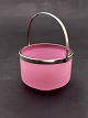 Pink colored 
sugar bowl with 
silver-plated 
mounting 19.c. 
Item No. 514108