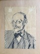 Christian Juel-Madsen (1890-1923):Portræt af Kunstmaleren Peter Hansen (1868-1928) bror til ...