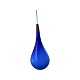 blå glas pendel Holmegaard   Designet af JACOB BANGMed teak træs top Super flot stand ...