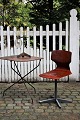 Tysk Vintage Pagwood skrivebordsstol / spisebordsstol i forstøbt træ med metal fod fra 60érne. ...