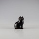 Stentøjsfigur af siddende sort katLisa Larson for Gustavsberg1 sorteringHøjde: 10 ...