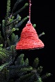 Old Christmas decoration for the Christmas tree, Christmas bell made of 
papier-mâché and paper...