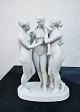 Figur i porcelæn bisquit forestillende "De tre Gratier" udført af den danske billedhugger Bertel ...