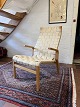 Dansk design lænestol i formbøjet bøgetræ flettet med naturgjorde produceret af ukendt producent ...