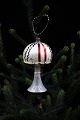 Gammel glas 
juleornament i 
form af lampe 
fra omkring 
1920. H:9,5cm.