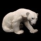 Bing & Grøndahl; Stor isbjørn i porcelæn #1857. Designet af Knud Kyhn. Første sortering. ...