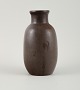 Unika Royal Copenhagen keramikvase af Carl Halier / Patrick Nordstrøm. Smuk glasur i brune ...