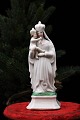 Dekorativ , gammel Madonna figur i porcelæn af Jomfru Maria med Jesusbarnet. Højde: 15cm.