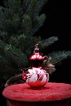 Gammelt glas juleornament / juletræspynt ( Kaffekande) fra omkring 1920-50. H:8cm.