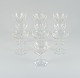Baccarat, Frankrig, ti art deco krystalglas i klart glas, bestående af 3 rødvinsglas, 4 ...