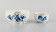 Meissen, to skåle håndmalet med blå blomster og guldkant.Sent 1800-tallet.Første ...