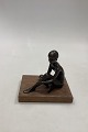 Royal Copenhagen S. G-Kelsey Bronze Figurine af Siddende Balletdanserinde. Fra 1975. No. ...