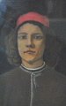 Ubekendt kunstner (19. årh): Portræt af en ung mand. Pastel på papir. 21 x 14,5 cm. Indrammet: ...