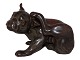 Stor Bing & 
Grøndahl 
keramik figur 
af fransk 
bulldog med 
såkaldt 
bjørneglasur.
Designet og 
...