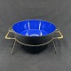 Blue Krenit pot from the 1950s with holder