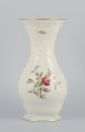 Rosenthal, Germany. "Sanssouci", cream colored vase decorated with flowers and 
gold decoration.