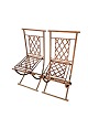 Et sæt af to 
franske jern 
stole fra 
omkring 
1950'erne med 
fin udsmykning. 
 
Mål i cm: 
H:99,5 ...