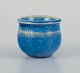 Stig Lindberg (1916-1982), Gustavsberg - Studio Hand, miniature vase with blue 
glaze.
