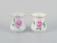 Meissen, to små 
”Pink Rose” 
porcelænsvaser 
håndmalet med 
lyserøde roser.
Ca. 
1930/40’erne.
I ...