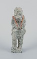 Grønlandica, ældre fanger med sæl på ryggen, fedtstenskulptur.Midt 1900-tallet.I god stand ...