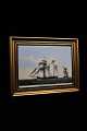 Bing & Grøndahl Skibeportrætter tegnet af Jacob Petersen 1774-1855 på porcelæn og indrammet i ...